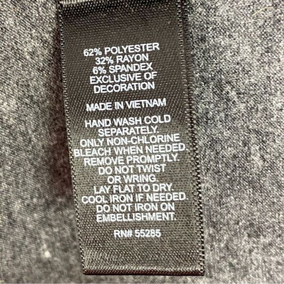 Express Y2K Beaded Neck Racer Back T-shirt Midi Dress Gray Black Small - Picture 10 of 10